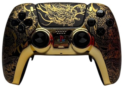 PAJU-TECHNIK Gaming Controller Black Dragon, Kompatibel mit PS5 & PC, Hall Effekt Sticks, Analoge Face Click Buttons + Smart Trigger & Bumper, Performance Grip