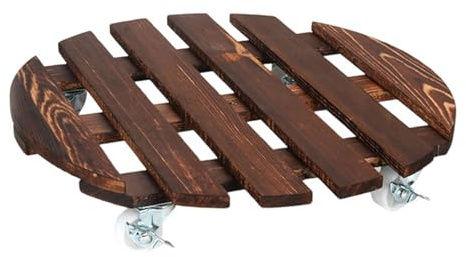 DEKKRYNFV Haltbarkeit Holzgarten Trolley Basis 360 Rotationsraddesign Für Pflanzentöpfe Multifunktionale Patios Organisatoren Insektenresistent Rolling Plant Plattform