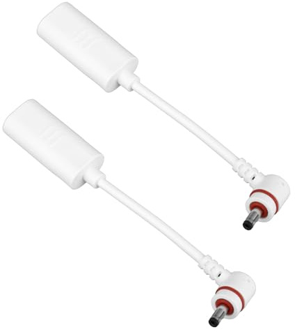 BTFO 2stk USB-C-auf-Hohlstecker-Adapter | Verbinden Sie USB-C-Solarmodule mit Hohlstecker-Kameras Praktisches Zubehör Verschleißfest und Praktisch (Weiß)