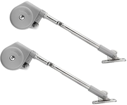 DUZEPA 2 juegos de bisagras de soporte de tapa hidráulicas de 90 grados para puertas abatibles de gabinetes de cocina con puntales de apertura ascendente