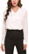 ACEVOG Damenshirts Classics Lockere V-Ausschnitt Schirt Basic Schluppenbluses Bluse Langarmshirt Einfarbig M, Weiß