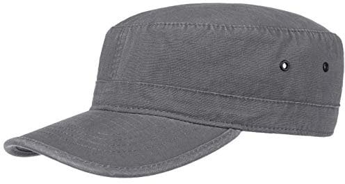 Lipodo Army Cap Damen/Herren - Cap aus 100% Baumwolle - Schirmmütze Einheitsgröße (55-61 cm) - Armycap Grau