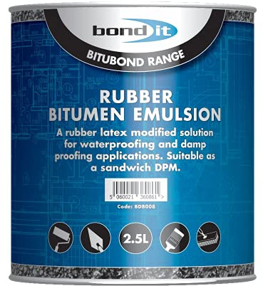 Rubber Bitumen Emulsion - Solvent-Free and Low Odour Rates Dark Brown 6 2.5L (Priced 6 per Box)