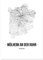 JUNIWORDS Stadtposter - Wähle Deine Stadt - Mülheim an der Ruhr - 21 x 30 cm Poster - Schrift B - Weiß