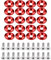 Paraurti Ammortizzatori, 20 pezzi Paraurti in alluminio/rondella parafango bullone kit di fissaggio vano motore (Rosso)