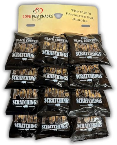 Proper Black Country Pork Scratchings Pub Card 12X60G