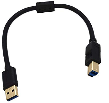 innov8 Gold Plated USB 3.0 Type A Male to B Male Printer Cable for Scanners, External hard drives. - 0.3m