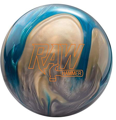 Hammer Bowling Products Raw Hammer PRE-DRILLED Bowling Ball- Blue/Silver/White 12lbs