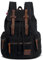 VARLIVOO Vintage Men Backpack College Daypack Men Knapsack 15.6 inch Laptop Travel Commute Camping Canvas Black
