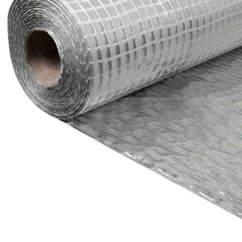 Trade Store Vapour Barrier and Thermal Insulation Aluminium Foil Membrane - for use in Walls, Floors and Roofs - 1m x 50m (50 SQ/M) - 90 G/SM - Free Next Day UK Delivery - CE Approved