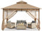 ABCCANOPY Tonnelle de terrasse robuste 2,4 x 2,4 m avec moustiquaire