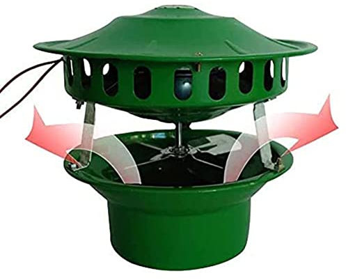 UZIAH Chimney Fan 80W 4 Leaves, Electric Chimney Fan Flue Chimney Exhaust Fan, Induced Draft Fan for Barbecue Air Extractor