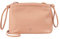 DUDU Damen-Umschlagtasche aus weichem Leder, farbige Clutch Bag mit Kordelzug und Schulterriemen Puder rosa