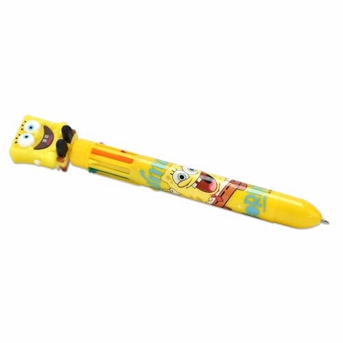 Thumbs up Spongebob Schwammkopf Stift, Stift mit 8 unterschiedlichen Farben, Offizielles Merch, Ideale Geschenkidee
