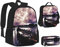 BAAROO Blessed to Be Called Nana Sonnenblume Schulrucksack 3pcs Rucksack Set Leichte Büchertaschen Schultasche Sets mit Mittagessen Ba, farbe, 5.0cm*10.5cm*20.5cm, federmäppchen