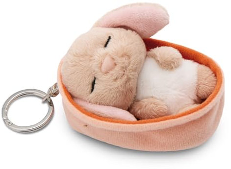 NICI Schlüsselanhänger Sleeping Pets Hase karamell 8cm