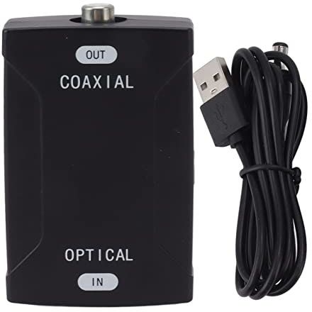Topyond Convertitore Ottico Coassiale - Adattatore Audio Ottico SPDIF Bidirezionale - Convertitore Audio Digitale - Ripetitore