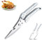 Bestdin Abnehmbare Geflügelschere, Mehrzweck Küchenschere aus Edelstahl, 25.5cm Haushaltsschere mit Sicherheitsschloss, Knochenschere zum Schneiden von Knochen, Fleisch, Geflügel, Fisch, Silber