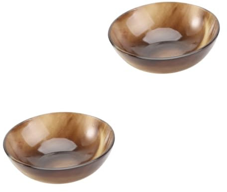 Alipis 2 Stk Hornschale Rasierschale Sojasaucengericht für den einzug tatsächl appetitzügler Schale aus Ochsenhorn Beilagenschale Hörner Gurken Dip-Sauce-Schüssel Platte Soße