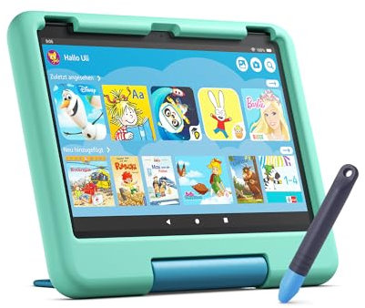 Amazon Fire HD 10 Kids-Tablet + Amazon Kinderfreundlicher Tablet-Eingabestift mit Halteband