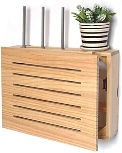 Yoeoefuo Router Box Kabel Verstecken Wand Steckdosen Box Modisch Routers Aufbewahrungsbox Wandmontierte Regal Halter Router Schrank Wandbox Routerkasten (Size : 39.5x29.5x9.5cm)