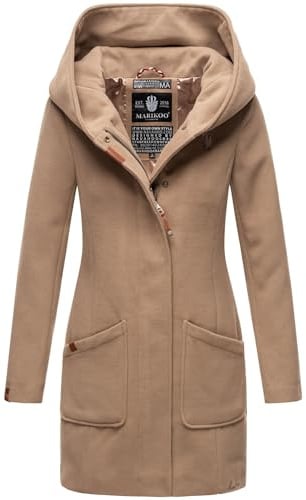 MARIKOO Damen Mantel Trenchcoat Wintermantel Übergangs Jacke Parka Lang B819