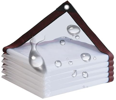 JMDNTQ Plane für Gartenmöbel 2x8m, Abdeckplane Wasserdicht Transparent, Durchsichtig PE Plane wasserdichte, für Gartenmöbel Pflanzen Gewächshaus Pet Hutch Dach