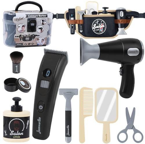 Kids Hair Stylist Play Set - Kids Shaving Kit for Boys - Toy Barber Shop Playset - Pretend Play Toy Gift for Boys Toddlers Age 3+ Years Old
