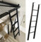 Hochbett Leiter Auswechselbare Leiter für Etagenbetten, Bodenstehend, 116/130/140/150/160 cm Nur Kurze Leiter für Einzelbett, Schwarze Trittleitern aus Metall für Lofts Im Studentenwohnheim(150cm/59)