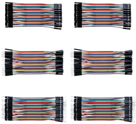 Jumper Wire 40x 10cm、40x 20cm ,Male to Male, Female to Female,Male to Female Jumper Wires Insgesamt 240 Artikel Breadboard, Kabel Steckbrücken 28AWG Drahtbrücken für M2M/F2M/F2F Arduino (10 * 6)