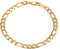 PROSTEEL Bracelet Homme Plaqué Or 23cm, Gourmette Dorée à Chaîne Maille Figaro 6mm de Large, Hip Hop Wristband