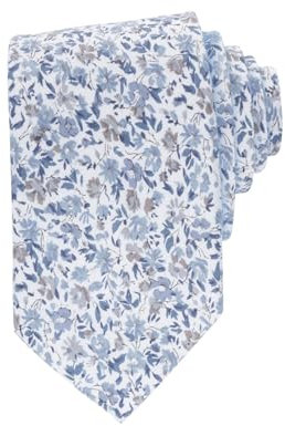 Xvbhaq Krawatten Herren, Blau weiße blumen, Formale Tie, Baumwolle, Leinen, für Büro, Business, Hochzeit, Bräutigam, Trauzeuge