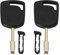 VGOL 2 pezzi FO21 transponder chiave telecomando nero lama chiave auto compatibile con Ford Escort Fiesta Mondeo Transit