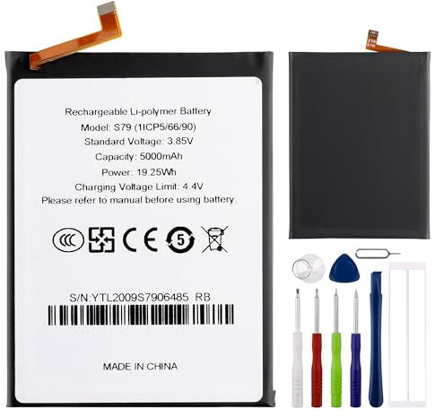 E-yiiviil Ersatzakku S79 Battery Kompatibel mit Oukitel WP8 Pro with Tools