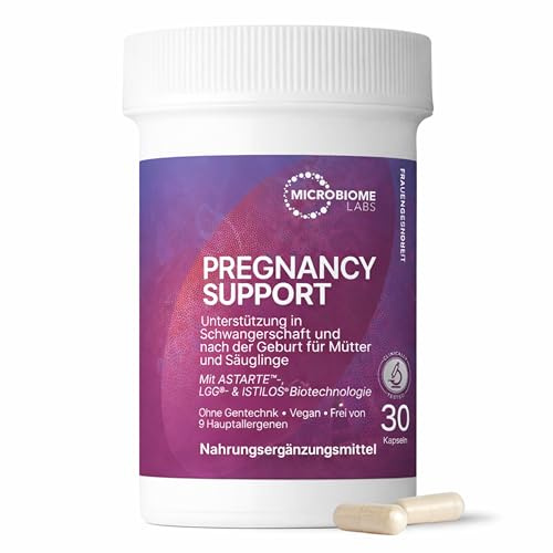 Microbiome Labs Pregnancy Support - Prenatal & Postpartum Probiotics for Women - Probiotic Supplements to Support Gut Health & A Balanced Vaginal Microbiome Through Breastfeeding (30 Capsules)