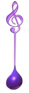 3/5/10 Stück 304 Edelstahl Musiknoten Kaffeelöffel Rührbecher Löffel Musikstab Eiscreme Geschenklöffel (lila, 10 Stück)