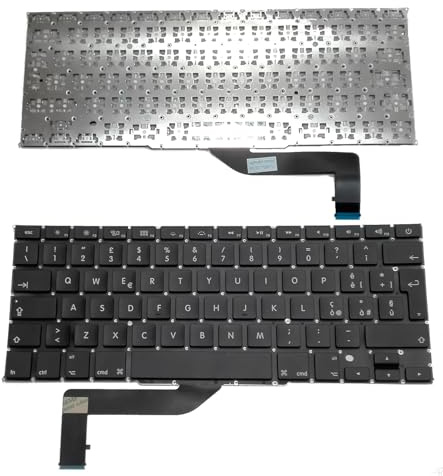 Tastiera Italiana compatibile per Apple MacBook PRO modello A1398 | Non Retroilluminata. Modelli Compatibili MC975 MC976 dal 2012 al 2015