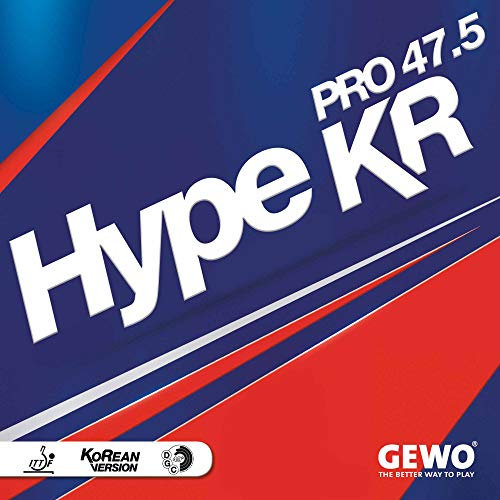 GEWO Belag Hype KR Pro 47.5, rot, 1,9 mm