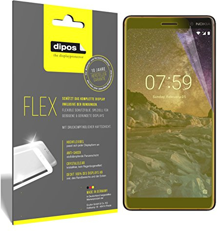 dipos I 3X Schutzfolie 100% kompatibel mit Nokia 7 Plus Folie (Vollständige Displayabdeckung) Displayschutzfolie