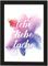 PICSonPAPER Poster DIN A4 Lebe, Liebe, Lache, gerahmt mit schwarzem Bilderrahmen, Geschenk, Geschenkidee, Geburtstagsgeschenk, Poster mit Rahmen (Lebe Liebe Lache)
