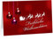 Große XXL Weihnachtskarte DIN A4 (Design Rote Karte - Fröhliche Weihnachten - schlicht) mit Umschlag/Weihnachten/Postkarte/Klappkarte/zum Geschenk/moderne Karte