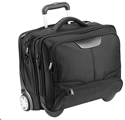 Pilotentrolley Pilotenkoffer Aktentrolley Aktenkoffer Koffer Trolley 47 cm Schwarz Dermata Bowatex