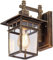 Außenlampe Retro Wasserdichter IP44 Außenwandleuchte Bronze Wandlampe Aluminiumguss und Glas E27 Wandleuchte Balkon Zaun Gartenlampe Eingangsbeleuchtung Wandbeleuchtung 22 * 18 * 29 cm