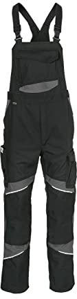 KÜBLER ACTIVIQ - Salopette da lavoro in cotone rinforzato nero/antracite 118 cm