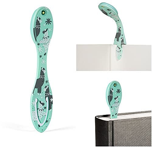 Gifts for Readers & Writers Bookmark Reading Light Llama -2in1 Clip On Bookmark Mini Book Light for Reading Night in Bed, Battery Operated Travel LED Book Lights, Flexible 8 Lumen Lights