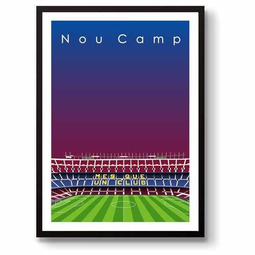 Home.Ground.Prints Wandkunst Grafikdesign Fußballstadion Geschenk Druckkollektion – FC Barcelona Nou Camp Barca FCB