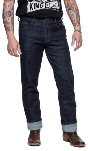 King Kerosin Robin Selvedge Vaqueros (Dark Blue,31)