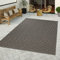 TT Home Flachgewebt In- & Outdoor Teppich Natürliche Sisal Optik Braun Anthrazit Modern, Größe:200x290 cm