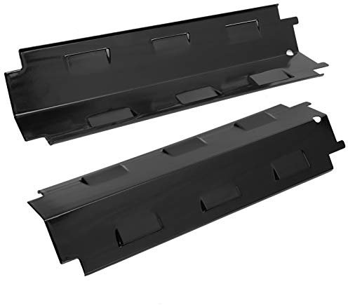 Hyuduo Plaque Chauffante pour Gril À Gaz 2 Pièces Bouclier De Plaque Chauffante en Acier Inoxydable Remplacement du Couvercle des Brûleurs du Déflecteur De Tentes Thermiques pour Accessoire De Gril