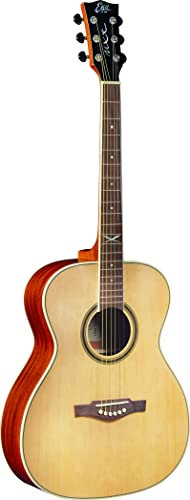 Eko Guitars - NXT A100 Natural, Akustikgitarre aus Tannenholz, Bänder und Mahagoniboden, Tastatur aus South American Roupanà, Farbe Natur